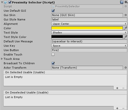 Dialogue System For Unity Proximity Selector