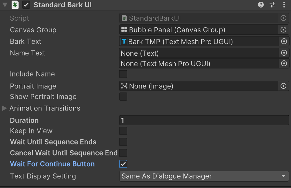 bark UI config