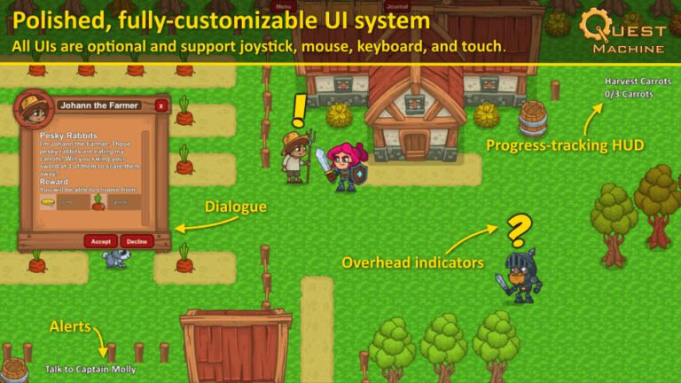 quest system pro integration realistic fps prefab